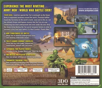 Army Men - World War - Final Front (US) box cover back